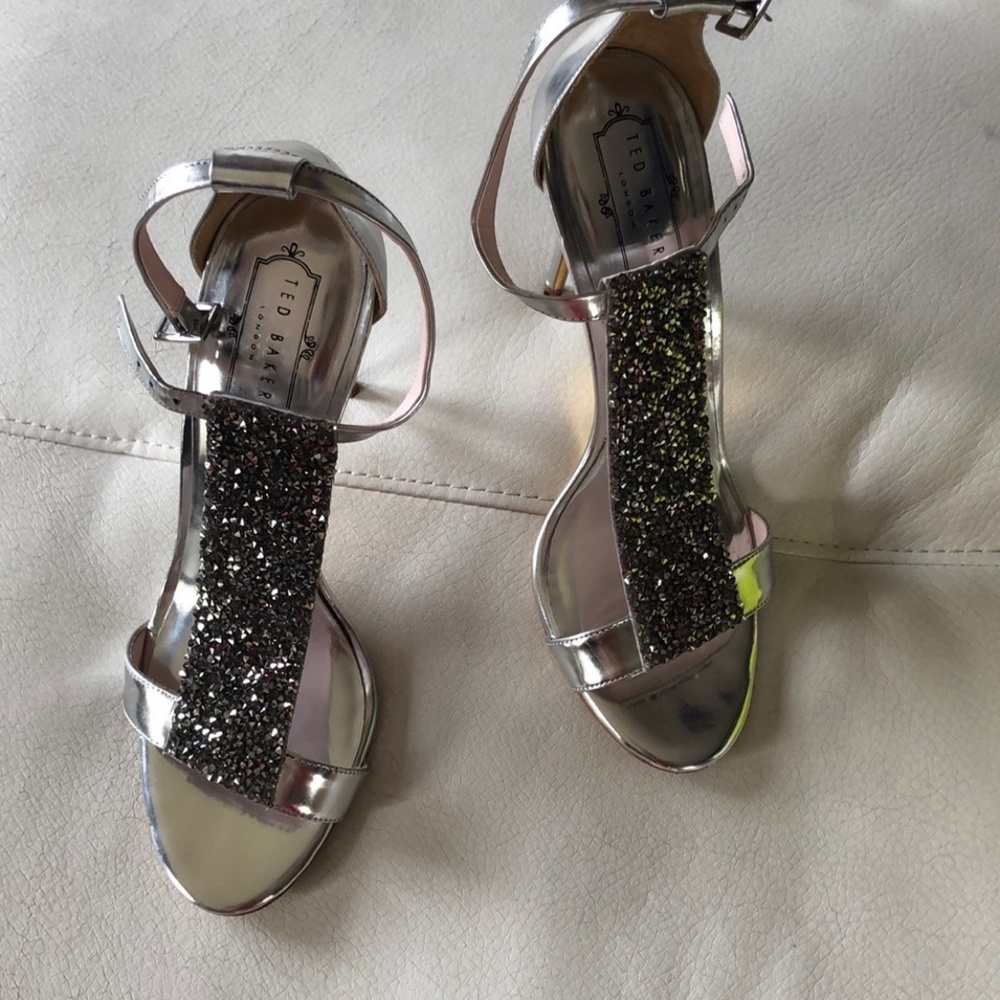 Silver High Heel TeD Baker London